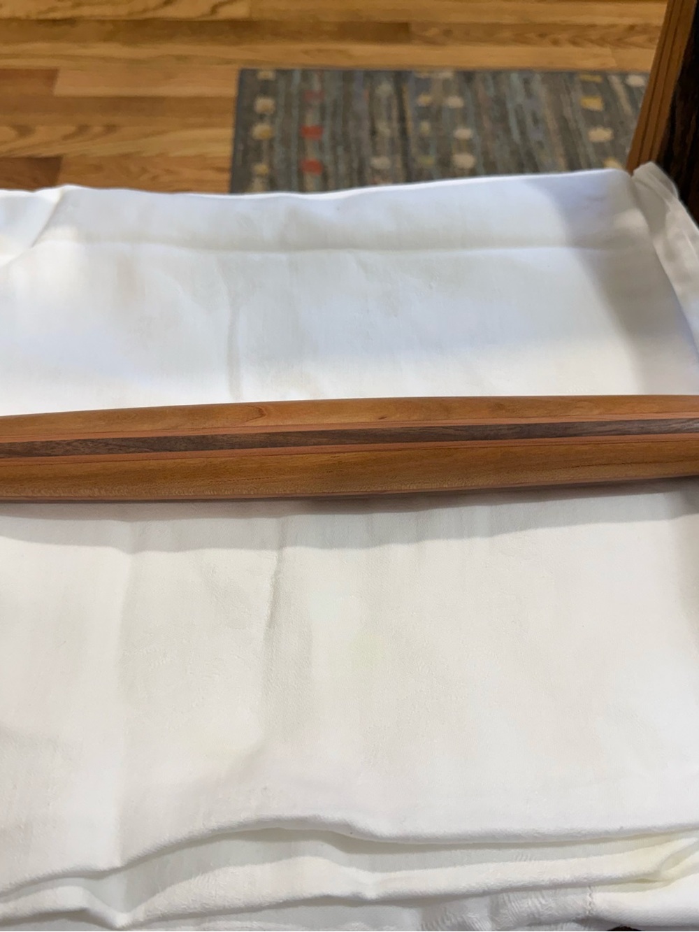 Amish Hand Crafted Wooden Rolling Pin in Warm Brown Finish - Picture 2 of 5
